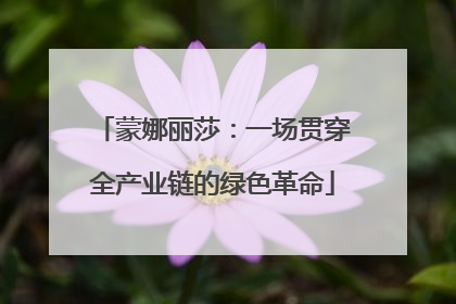 蒙娜丽莎：一场贯穿全产业链的绿色革命