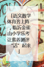 语文数学体育齐上阵，临沂金雀山小学乐考让素养测评“活”起来