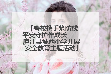 警校携手筑防线 平安守护伴成长——庐江县城西小学开展安全教育主题活动