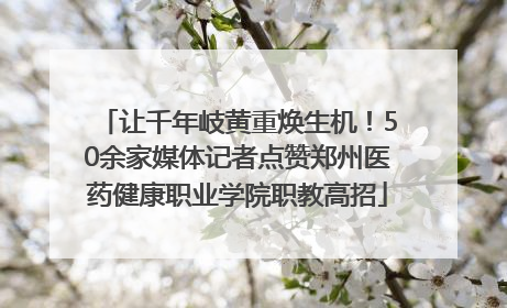 让千年岐黄重焕生机！50余家媒体记者点赞郑州医药健康职业学院职教高招