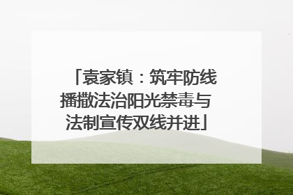 袁家镇：筑牢防线播撒法治阳光禁毒与法制宣传双线并进
