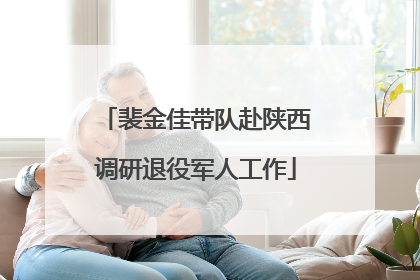 裴金佳带队赴陕西调研退役军人工作