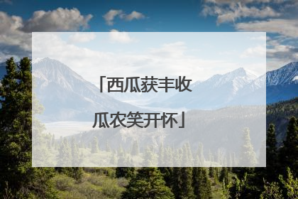 西瓜获丰收 瓜农笑开怀