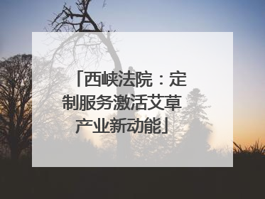 西峡法院：定制服务激活艾草产业新动能