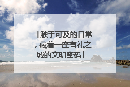 触手可及的日常，藏着一座有礼之城的文明密码