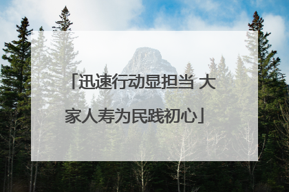迅速行动显担当 大家人寿为民践初心