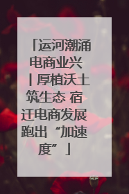 运河潮涌 电商业兴丨厚植沃土筑生态 宿迁电商发展跑出“加速度”