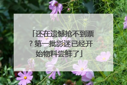 还在遗憾抢不到票？第一批影迷已经开始物料尝鲜了