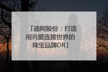 迪阿股份:打造用真爱连接世界的珠宝品牌DR