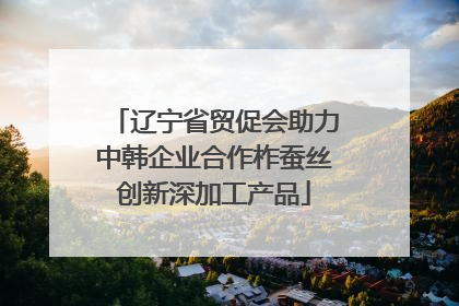 辽宁省贸促会助力中韩企业合作柞蚕丝创新深加工产品