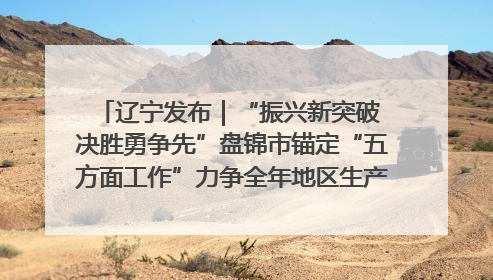 辽宁发布｜“振兴新突破 决胜勇争先”盘锦市锚定“五方面工作”力争全年地区生产总值增长5.5%左右
