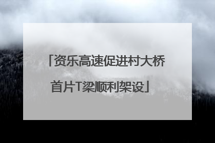 资乐高速促进村大桥首片T梁顺利架设
