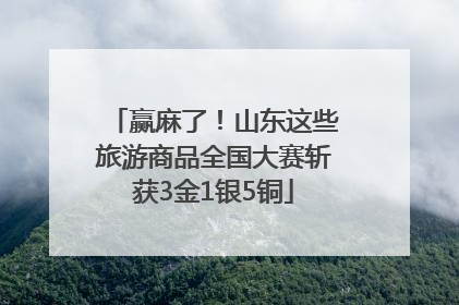 赢麻了！山东这些旅游商品全国大赛斩获3金1银5铜
