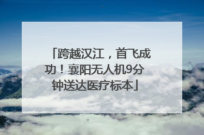 跨越汉江，首飞成功！襄阳无人机9分钟送达医疗标本
