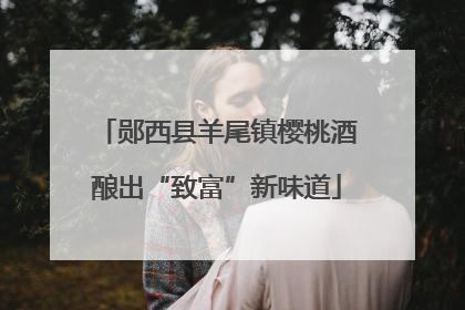 郧西县羊尾镇樱桃酒酿出“致富”新味道