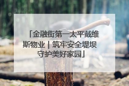 金融街第一太平戴维斯物业｜筑牢安全堤坝 守护美好家园