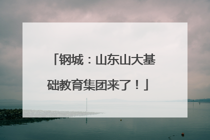 钢城：山东山大基础教育集团来了！