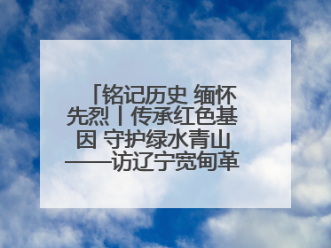 铭记历史 缅怀先烈丨传承红色基因 守护绿水青山——访辽宁宽甸革命老区