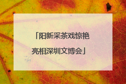 阳新采茶戏惊艳亮相深圳文博会