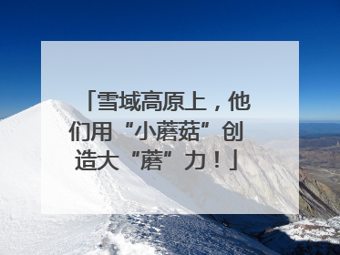 雪域高原上，他们用“小蘑菇”创造大“蘑”力！