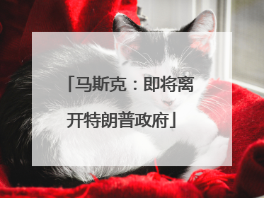 马斯克：即将离开特朗普政府