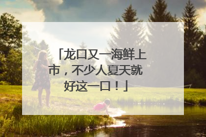 龙口又一海鲜上市，不少人夏天就好这一口！