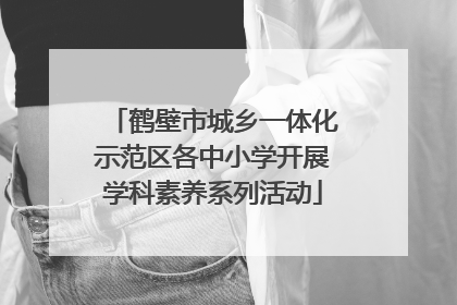 鹤壁市城乡一体化示范区各中小学开展学科素养系列活动