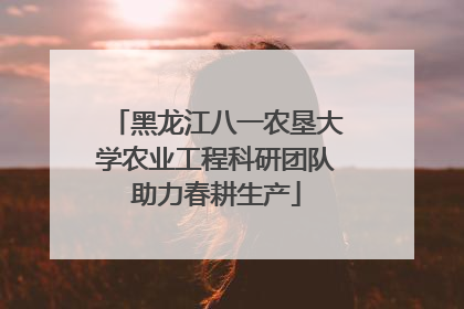 黑龙江八一农垦大学农业工程科研团队助力春耕生产
