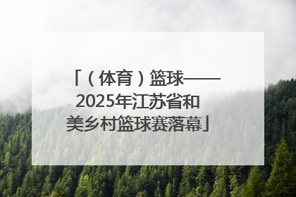 （体育）篮球——2025年江苏省和美乡村篮球赛落幕