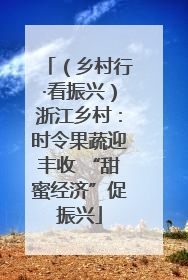 （乡村行·看振兴）浙江乡村：时令果蔬迎丰收 “甜蜜经济”促振兴