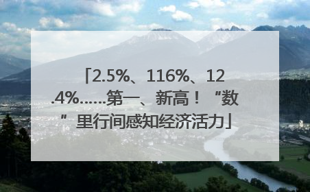 2.5%、116%、12.4%……第一、新高！“数”里行间感知经济活力