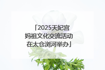 2025天妃宫妈祖文化交流活动在太仓浏河举办