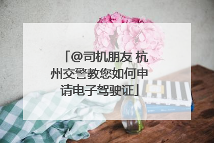 @司机朋友 杭州交警教您如何申请电子驾驶证