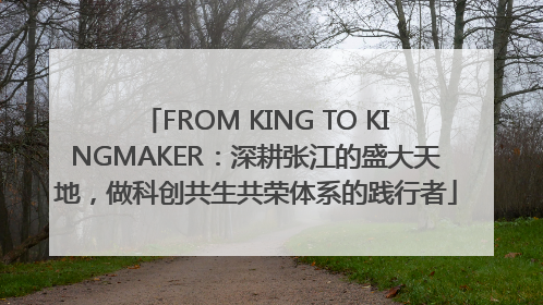 FROM KING TO KINGMAKER：深耕张江的盛大天地，做科创共生共荣体系的践行者
